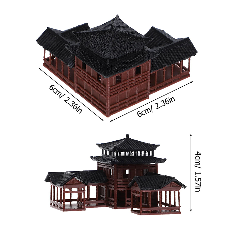 Japanese Garden Bonsai - Ancient Building Model Miniature Japanese Pavilion