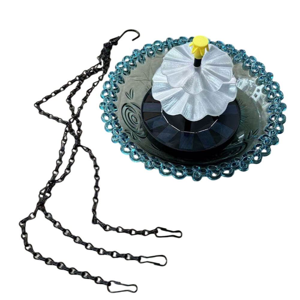Bonsai Garden Fountain - Solar Powered Hanging Birdbath with Integrated