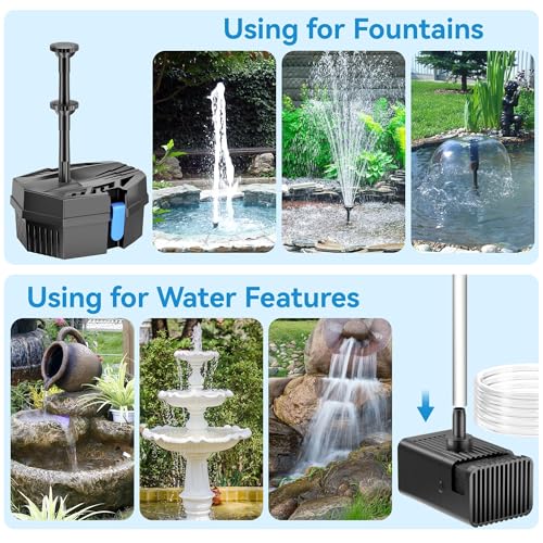 Bonsai Garden Fountain - 8W Solar Fountain Pump With 3000mAh