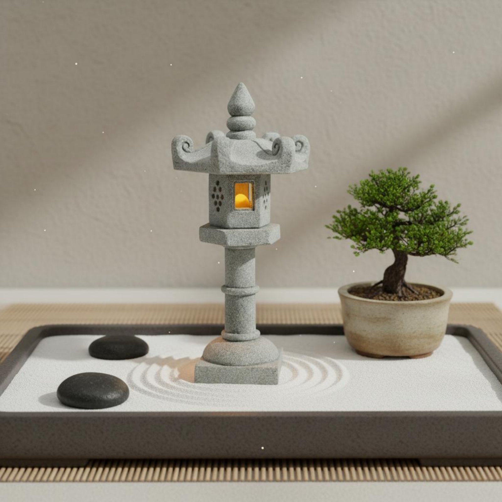 Miniature Stone Lantern Antiqu - đánh giá và giá Japanese Garden Bonsai