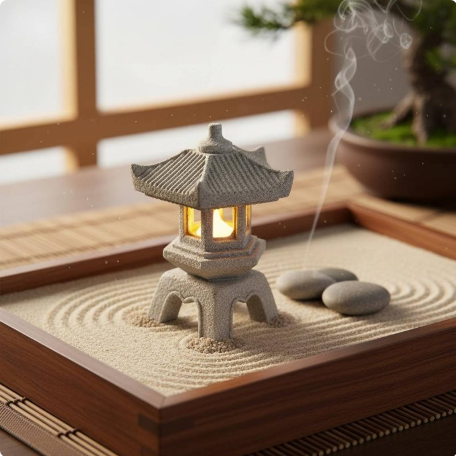 Miniature Stone Lantern Antiqu - đánh giá và giá Japanese Garden Bonsai