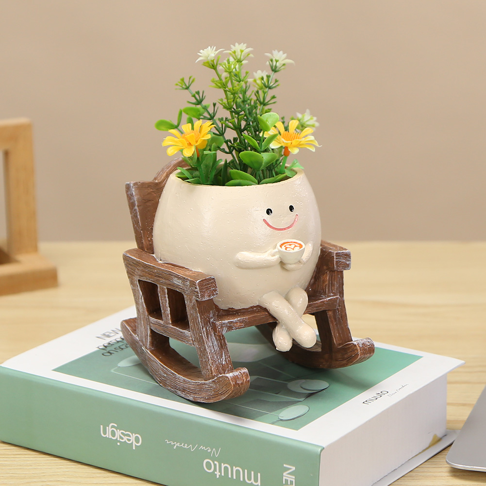 Chair/Swing Smile Face Planter - đánh giá và giá Japanese Garden Bonsai