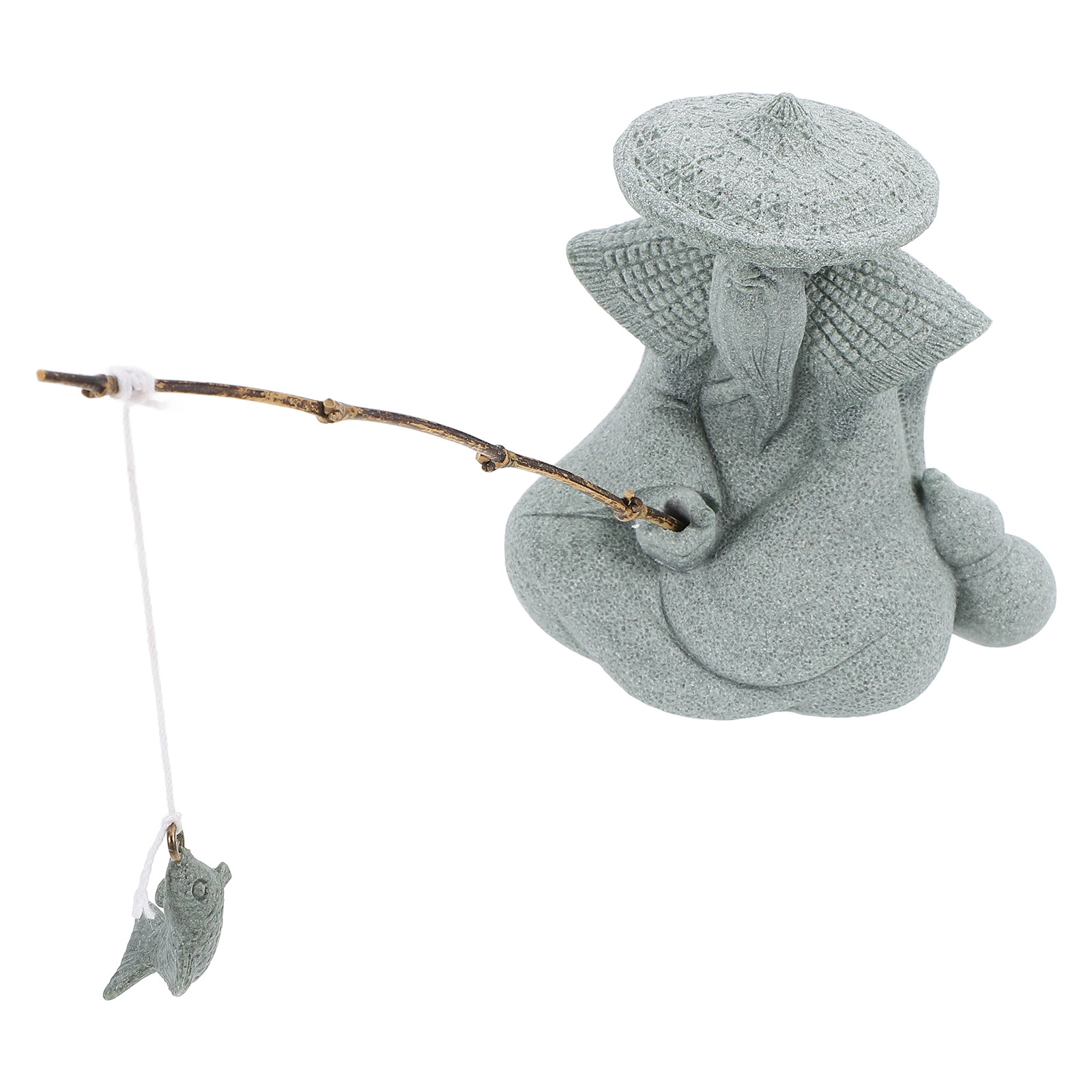 Mini Fisherman Statue Resin El - đánh giá và giá Mini Bonsai Zen Garden