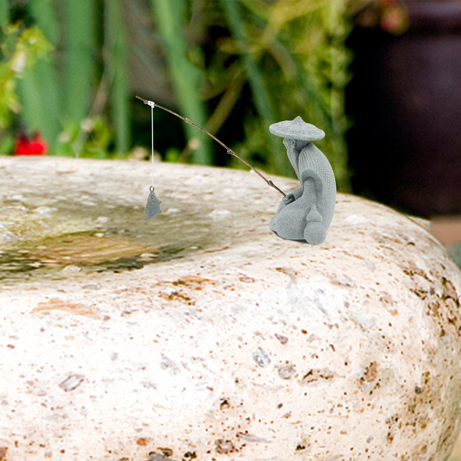Mini Fisherman Statue Resin El - đánh giá và giá Mini Bonsai Zen Garden
