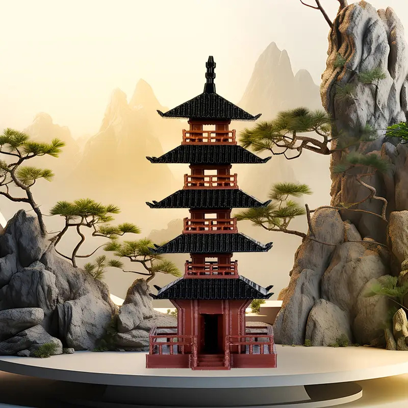1Pcs Mini Pagoda Statue Chines - đánh giá và giá Mini Bonsai Zen Garden