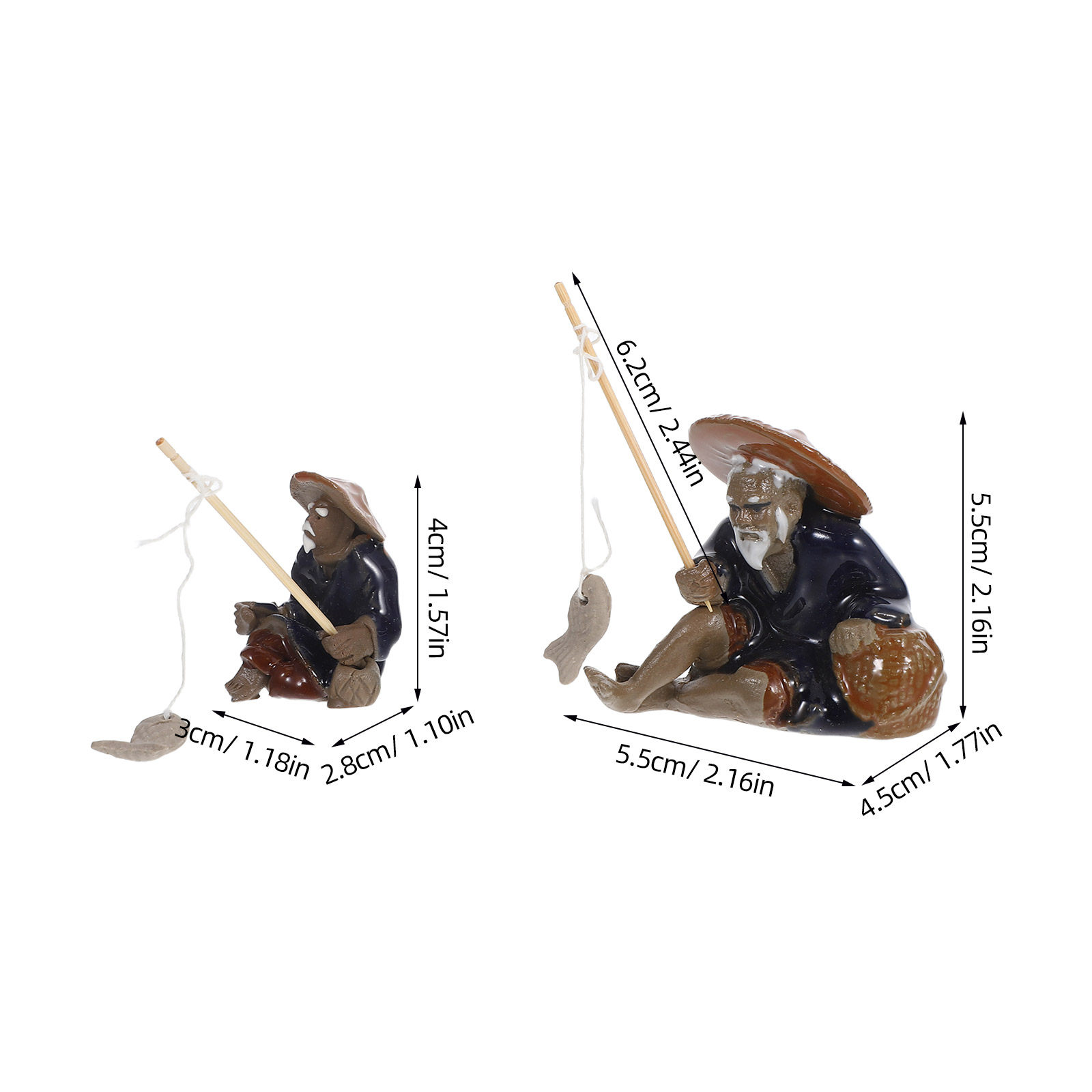 2 Pcs Zen Garden Fisherman Min - đánh giá và giá Mini Bonsai Zen Garden