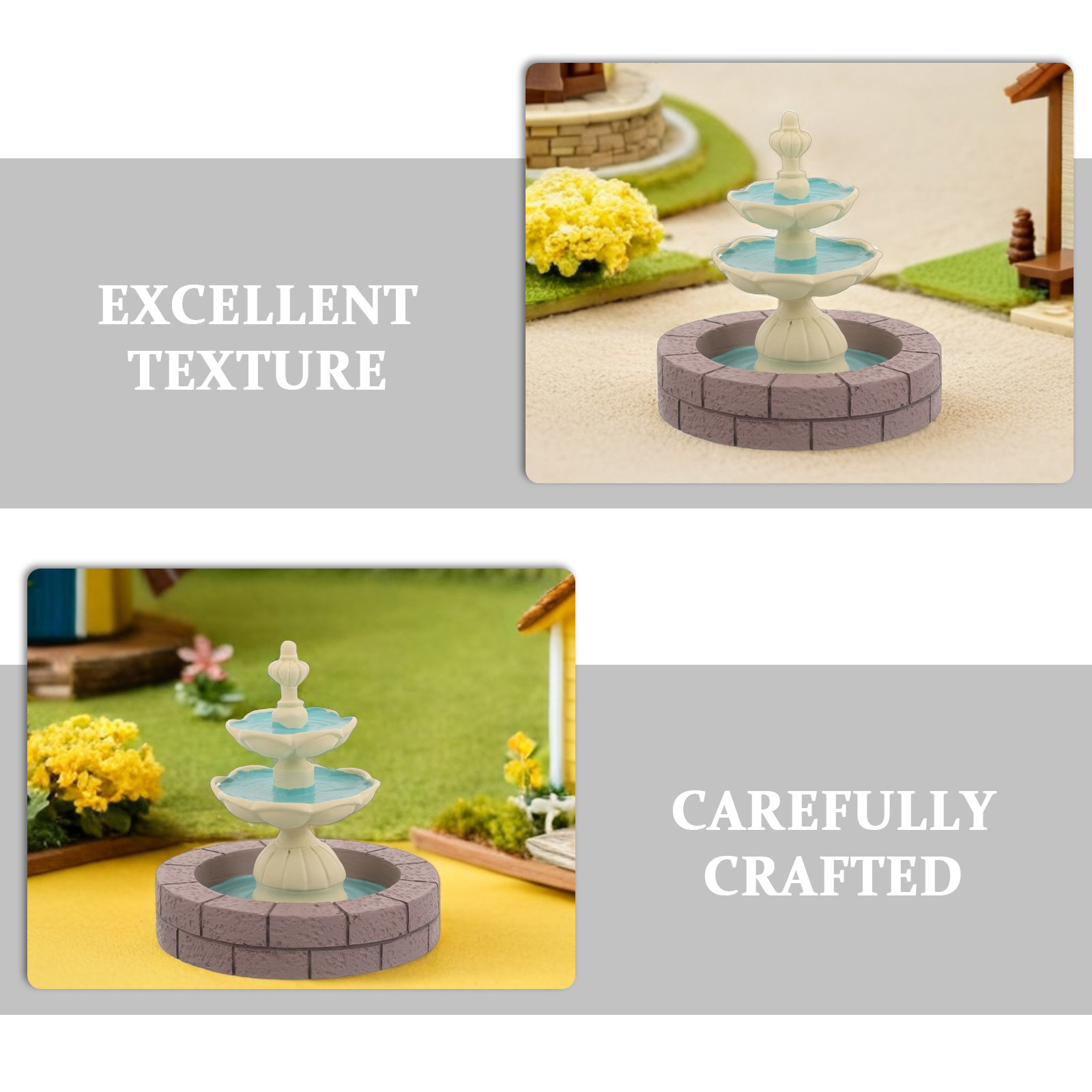 2Pcs Mini Resin Fountain Decor - đánh giá và giá Bonsai Garden Fountain